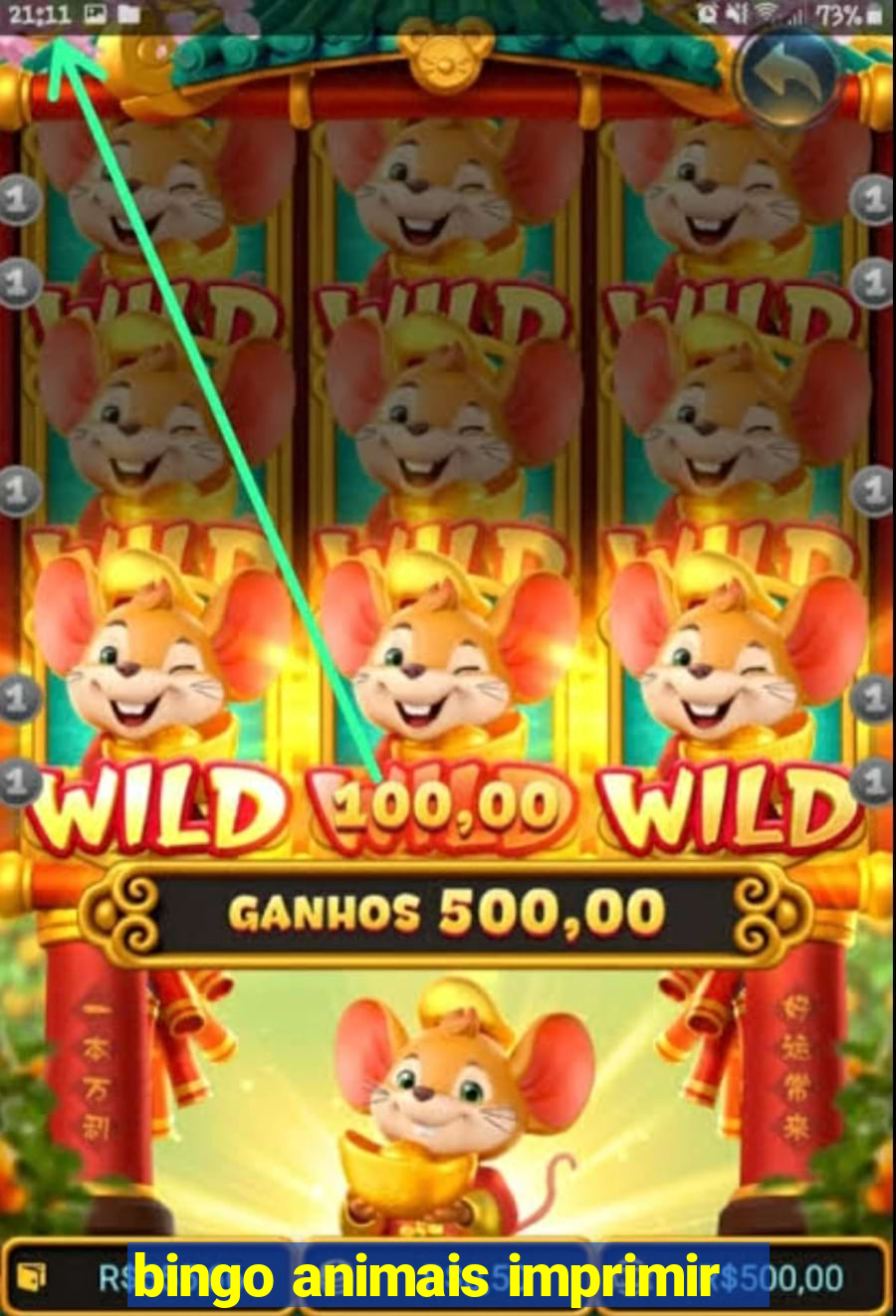 bingo animais imprimir