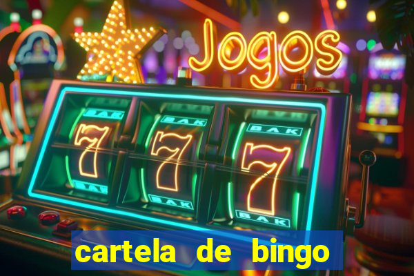 cartela de bingo pra imprimir