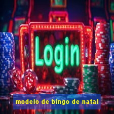 modelo de bingo de natal