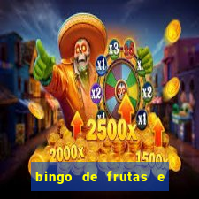 bingo de frutas e legumes para imprimir