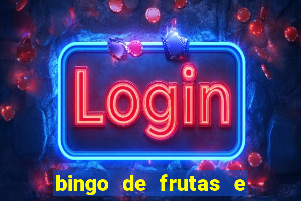 bingo de frutas e legumes para imprimir