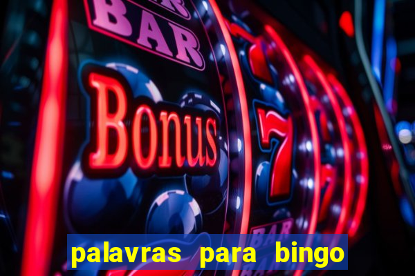 palavras para bingo cha de bebe
