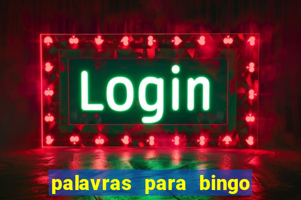 palavras para bingo cha de bebe
