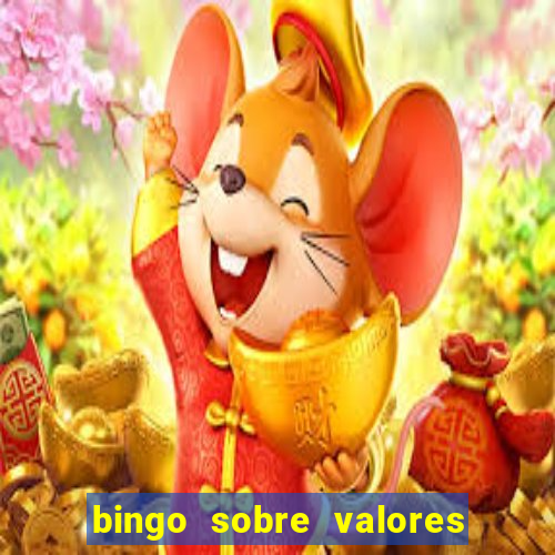 bingo sobre valores para imprimir