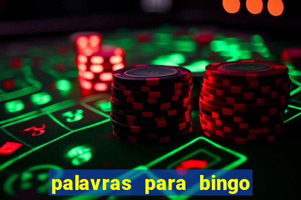 palavras para bingo de cha de lingerie