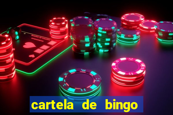 cartela de bingo cha de panela