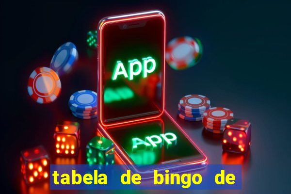 tabela de bingo de 1 a 100