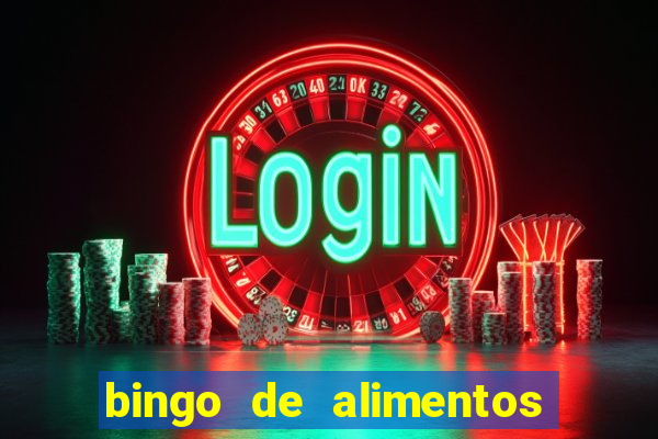 bingo de alimentos saludables para imprimir